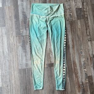 Teeki Teal and Black Moon Phase Leggings